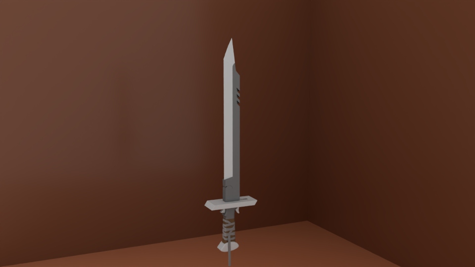 render of the gunsword model
